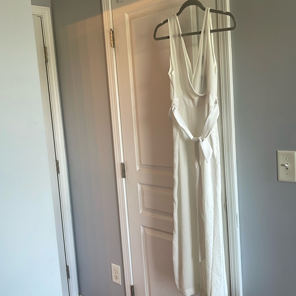Belted Wrap Wide Leg Jumpsuit
